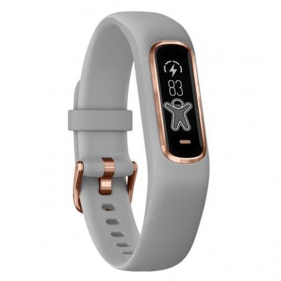 Garmin Vivosmart 4 Gray with Rose Gold Hardware Small/Medium (010-01995-22))