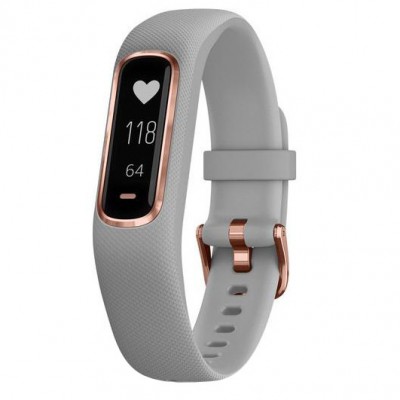 Garmin Vivosmart 4 Gray with Rose Gold Hardware Small/Medium (010-01995-22))