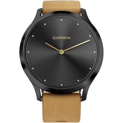 Garmin VIVOMOVE HR PREMIUM ONYX BLACK WITH TAN SUEDE BAND ONE-SIZE (010-01850-00)