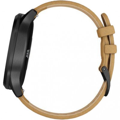 Garmin VIVOMOVE HR PREMIUM ONYX BLACK WITH TAN SUEDE BAND ONE-SIZE (010-01850-00)