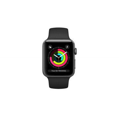 Apple Watch Series 3 GPS 42mm Space Gray with Black Sport Band (MTF32)