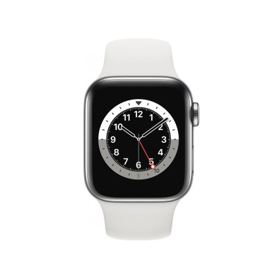 Apple Watch 6 40/Silver Steel/White Sport LTE (M06T3WB/A)