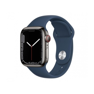 Apple Watch 7 45 / Graphite Steel / Abyss Blue Sport LTE (MKL23WB / A)