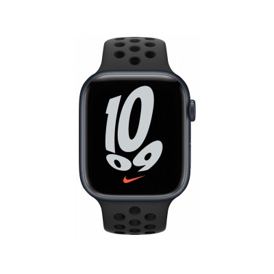 Apple Watch Nike Series 7 LTE 41mm Midnight Aluminum Case w. Ant./Black Nike S. Band (MKHM3)