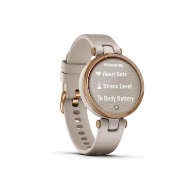 Garmin Lily Rose Gold Bezel with Light Sand Case and Silicone Band (010-02384-11)