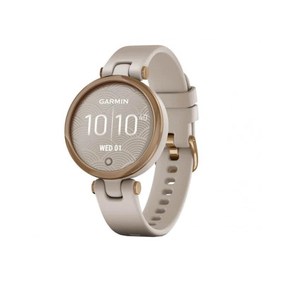 Garmin Lily Rose Gold Bezel with Light Sand Case and Silicone Band (010-02384-11)