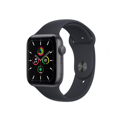 Apple Watch SE GPS 44mm Space Gray Aluminum Case with Midnight Sport Band (MKQ63)