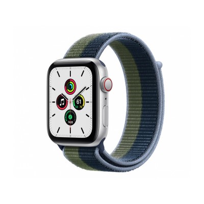 Apple Watch SE 44/Silver Aluminium/Moss Green Loop LTE (MKT03WB/A)