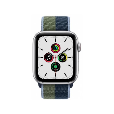 Apple Watch SE 44/Silver Aluminium/Moss Green Loop LTE (MKT03WB/A)