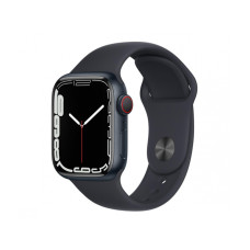 Apple Watch Series 7 GPS + Cellular 41mm Midnight Aluminum Case w. Midnight S. Band (MKH73)