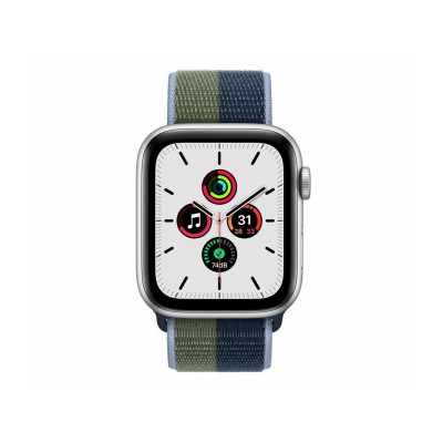 Apple Watch SE 40 / Silver Aluminum / Moss Green Loop LTE (MKQW3WB / A)