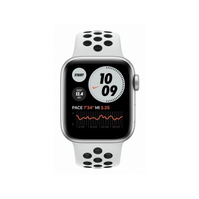 Apple Watch Nike SE GPS 40mm Silver Alum Case w. Pure Plat./Black Nike S. Band (MKQ23)