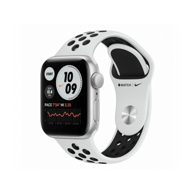 Apple Watch Nike SE GPS 40mm Silver Alum Case w. Pure Plat./Black Nike S. Band (MKQ23)