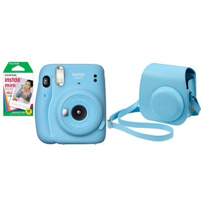 Fujifilm Instax Mini 11 Sky Blue + ЧЕХОЛ + ФОТОБУМАГА (10шт)