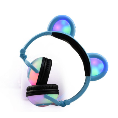 Наушники Linx Bear Ear Headphone с медвежьими ушками LED подсветка 350 mAh Голубой (SUN1861) Наушники Linx Bear Ear Headphone с медвежьими ушками LED подсветка 350 mAh Голубой (SUN1861)