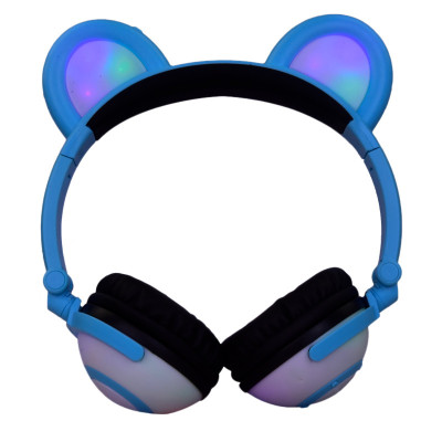 Наушники Linx Bear Ear Headphone с медвежьими ушками LED подсветка 350 mAh Голубой (SUN1861) Наушники Linx Bear Ear Headphone с медвежьими ушками LED подсветка 350 mAh Голубой (SUN1861)