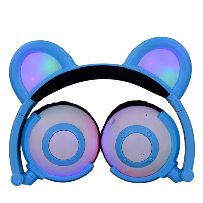 Наушники Linx Bear Ear Headphone с медвежьими ушками LED подсветка 350 mAh Голубой (SUN1861) Наушники Linx Bear Ear Headphone с медвежьими ушками LED подсветка 350 mAh Голубой (SUN1861)