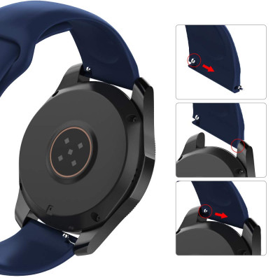 Ремешок BeWatch силиконовый для Samsung Galaxy Watch 42 мм Navy (1010389) Ремешок BeWatch силиконовый для Samsung Galaxy Watch 42 мм Navy (1010389)