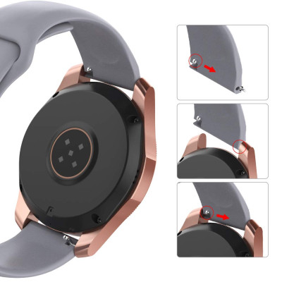 Ремешок BeWatch силиконовый для Samsung Galaxy Watch 46 мм Серый (1020304) Ремешок BeWatch силиконовый для Samsung Galaxy Watch 46 мм Серый (1020304)