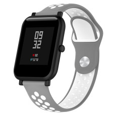 Ремешок BeWatch sport-style для Xiaomi Amazfit BIP Серо-белый (1010142)