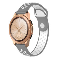 Ремешок BeWatch sport-style для Samsung Galaxy Watch 42 мм Серо-Белый (1010142.2)