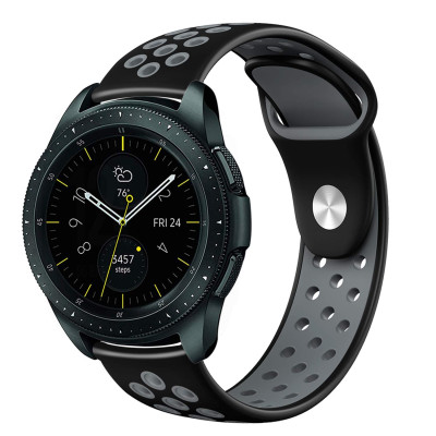 Ремешок BeWatch для смарт-часов Samsung Galaxy Watch 42 мм Black/Gray (1010114.2) Ремешок BeWatch для смарт-часов Samsung Galaxy Watch 42 мм Black/Gray (1010114.2)