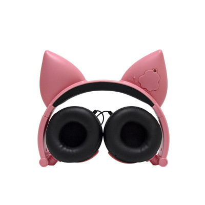 Навушники SUNROZ Linx Bear Ear Headphone з вушками Лисички LED 1,5 м Рожевий (SUN2651) Навушники SUNROZ Linx Bear Ear Headphone з вушками Лисички LED 1,5 м Рожевий (SUN2651)