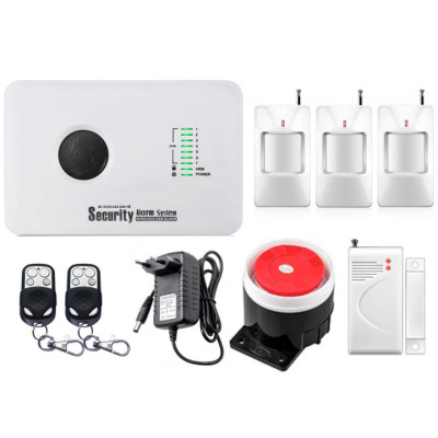 Комплект сигналізації GSM Alarm System G10C для 2-кімнатної квартири Білий (GFBVC208CDHUDKL)