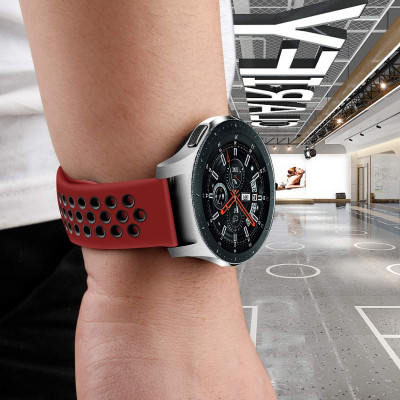 Ремінець BeWatch sport-style для Samsung galaxy watch 46 мм Red-Black (1020131) Ремінець BeWatch sport-style для Samsung galaxy watch 46 мм Red-Black (1020131)