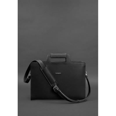 Женская кожаная сумка для ноутбука и документов BlankNote 15 Black (BN-BAG-36-g)