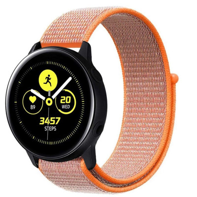 Ремешок BeWatch нейлоновый липучка для Samsung Galaxy Watch Active Оранжевый (1011307) Ремешок BeWatch нейлоновый липучка для Samsung Galaxy Watch Active Оранжевый (1011307)