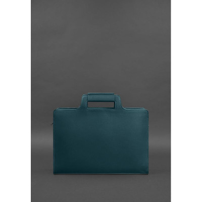 Женская кожаная сумка для ноутбука и документов BlankNote 15 Dark Green (BN-BAG-36-malachite)