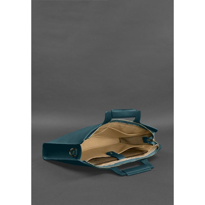 Женская кожаная сумка для ноутбука и документов BlankNote 15 Dark Green (BN-BAG-36-malachite)