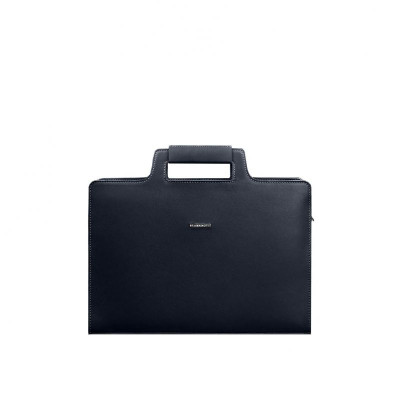 Женская кожаная сумка для ноутбука и документов BlankNote 15 Dark Blue (BN-BAG-36-navy-blue)