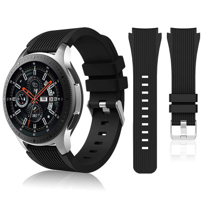 Ремешок BeWatch шириной 22 мм для Samsung Galaxy Watch 46mm \ Gear S3 Черный (1022101)