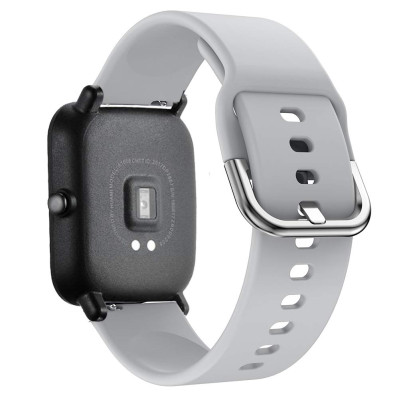 Ремешок BeWatch New силиконовый 20мм для Xiaomi Amazfit BIP Серый (1012304)
