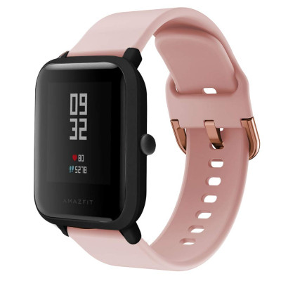 Ремешок BeWatch New силиконовый 20мм для Xiaomi Amazfit BIP Розовый (1012311) Ремешок BeWatch New силиконовый 20мм для Xiaomi Amazfit BIP Розовый (1012311)