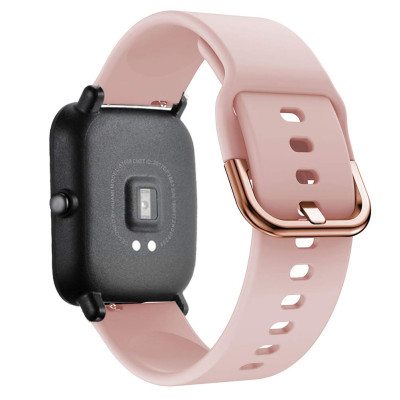 Ремешок BeWatch New силиконовый 20мм для Xiaomi Amazfit BIP Розовый (1012311) Ремешок BeWatch New силиконовый 20мм для Xiaomi Amazfit BIP Розовый (1012311)