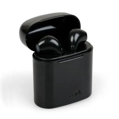 Бездротові навушники Bluetooth i7S TWS з боксом для зарядки Black (au006-hbr) Бездротові навушники Bluetooth i7S TWS з боксом для зарядки Black (au006-hbr)