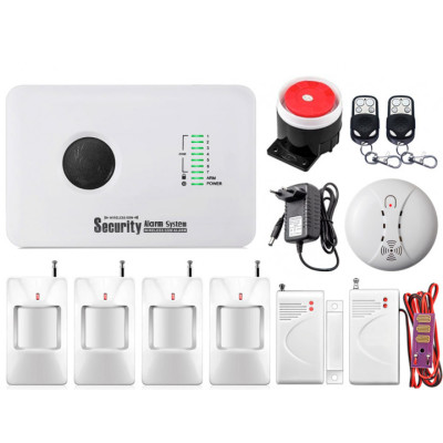 Комплект сигналізації GSM Alarm System G10C для 4-кімнатної квартири prof (YFJBV18HNBV)