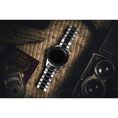 Ремешок BeWatch стальной 22 мм Duo для Samsung Galaxy Watch 46 mm/Gear 3 Silver Black (1025411) Ремешок BeWatch стальной 22 мм Duo для Samsung Galaxy Watch 46 mm/Gear 3 Silver Black (1025411)