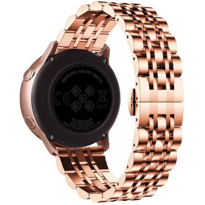 Ремешок стальной  BeWatch  20 мм Link для Samsung Galaxy Watch 42 / Active | GTR42 мм Розовое золото (1012438)