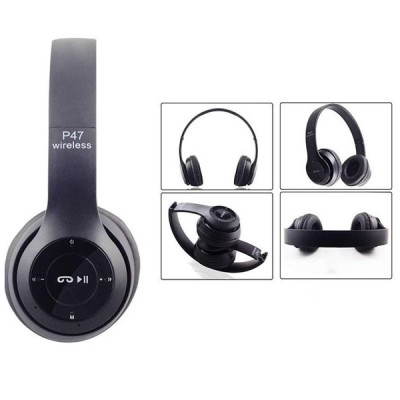 Беспроводные Bluetooth наушники Wireless Headset P47 Black Беспроводные Bluetooth наушники Wireless Headset P47 Black