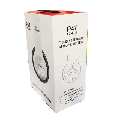 Беспроводные Bluetooth наушники Wireless Headset P47 Blue Беспроводные Bluetooth наушники Wireless Headset P47 Blue