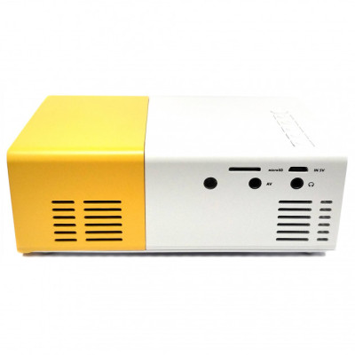 Портативный мини проектор LED Projector YG-300 White/Yellow Портативный мини проектор LED Projector YG-300 White/Yellow