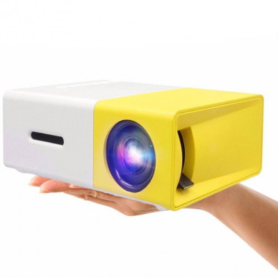 Портативный мини проектор LED Projector YG-300 White/Yellow Портативный мини проектор LED Projector YG-300 White/Yellow