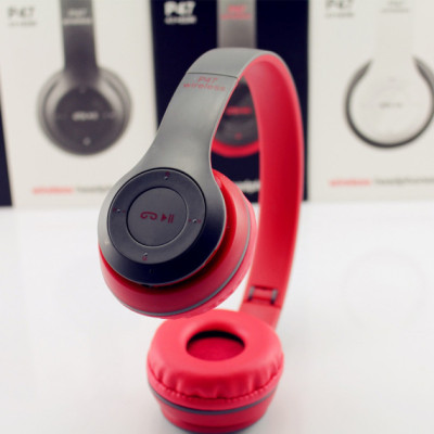 Бездротові навушники Bluetooth Wireless Headset P47 Red Бездротові навушники Bluetooth Wireless Headset P47 Red