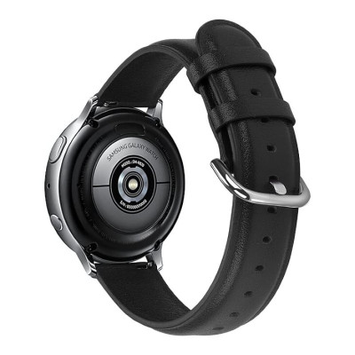 Ремешок BeWatch кожаный 20мм для Amazfit BIP | Bip Lite | GTS | Gtr 42mm L Черный (1220101.1L)