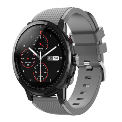 Ремешок 22 мм BeWatch ECO для Xiaomi Amazfit Stratos | Pace | GTR 47mm Темно - серый (1021114.47)