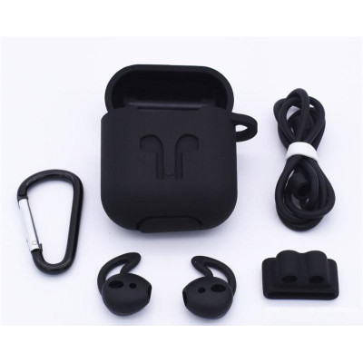 Чехол силиконовый DS Case для Apple AirPods/ AirPods 2 Black (34353233) Чехол силиконовый DS Case для Apple AirPods/ AirPods 2 Black (34353233)